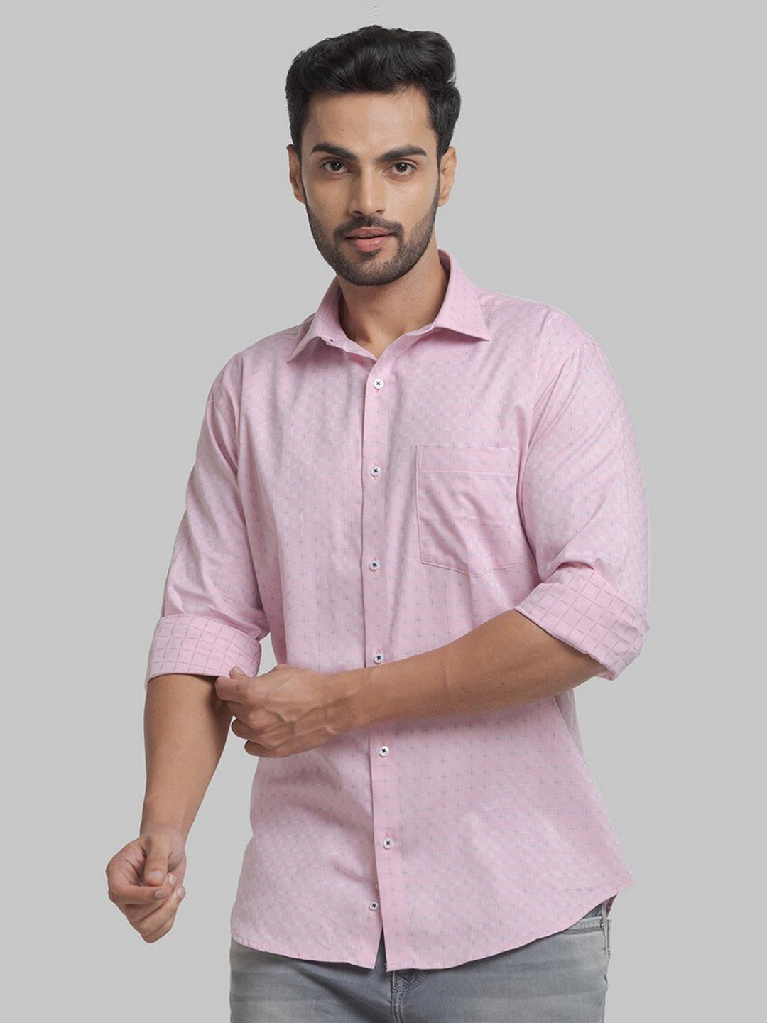 

Park Avenue Men Red Slim Fit Formal Shirt