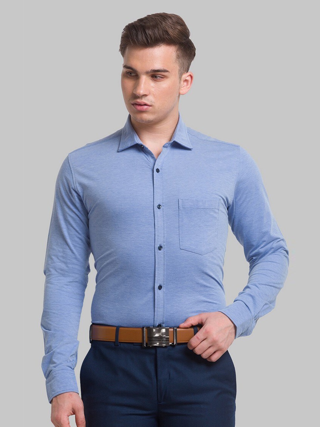 

Park Avenue Men Blue Slim Fit Formal Shirt