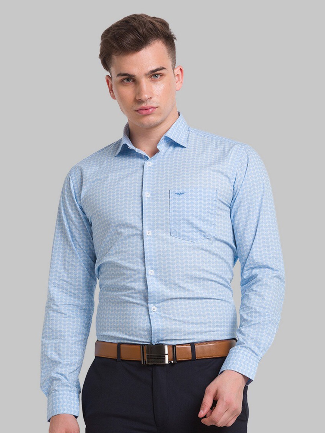 

Park Avenue Men Blue Slim Fit Formal Shirt