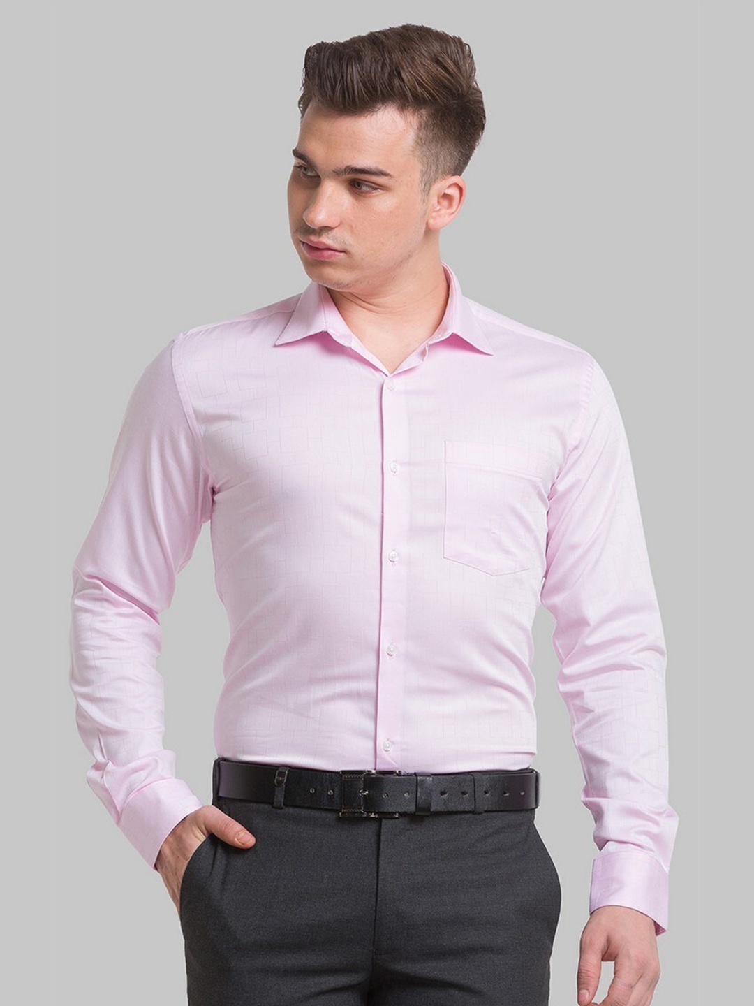 

Park Avenue Men Pink Slim Fit Organic Cotton Formal Shirt