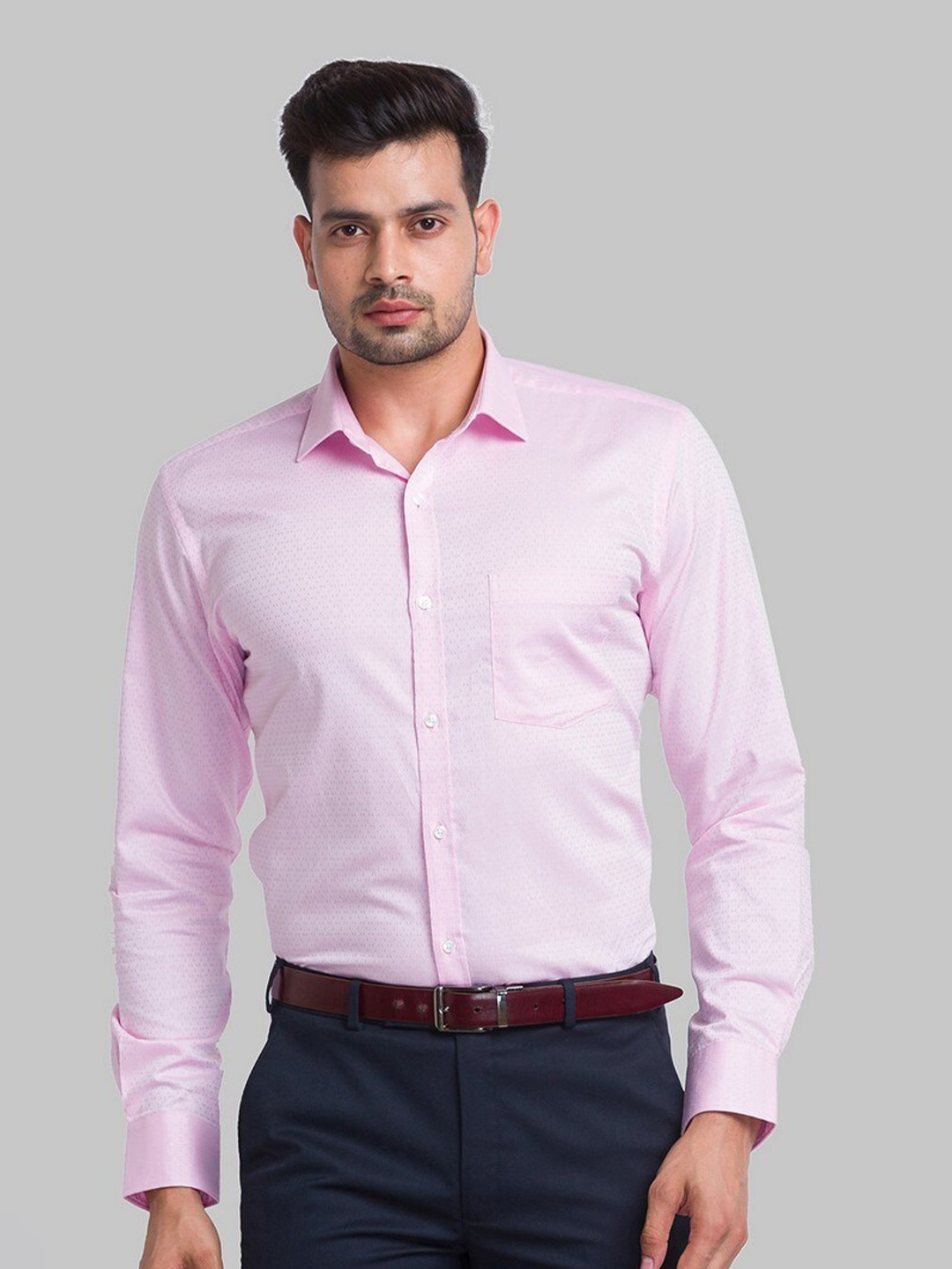 

Park Avenue Men Pink Slim Fit Organic Cotton Formal Shirt