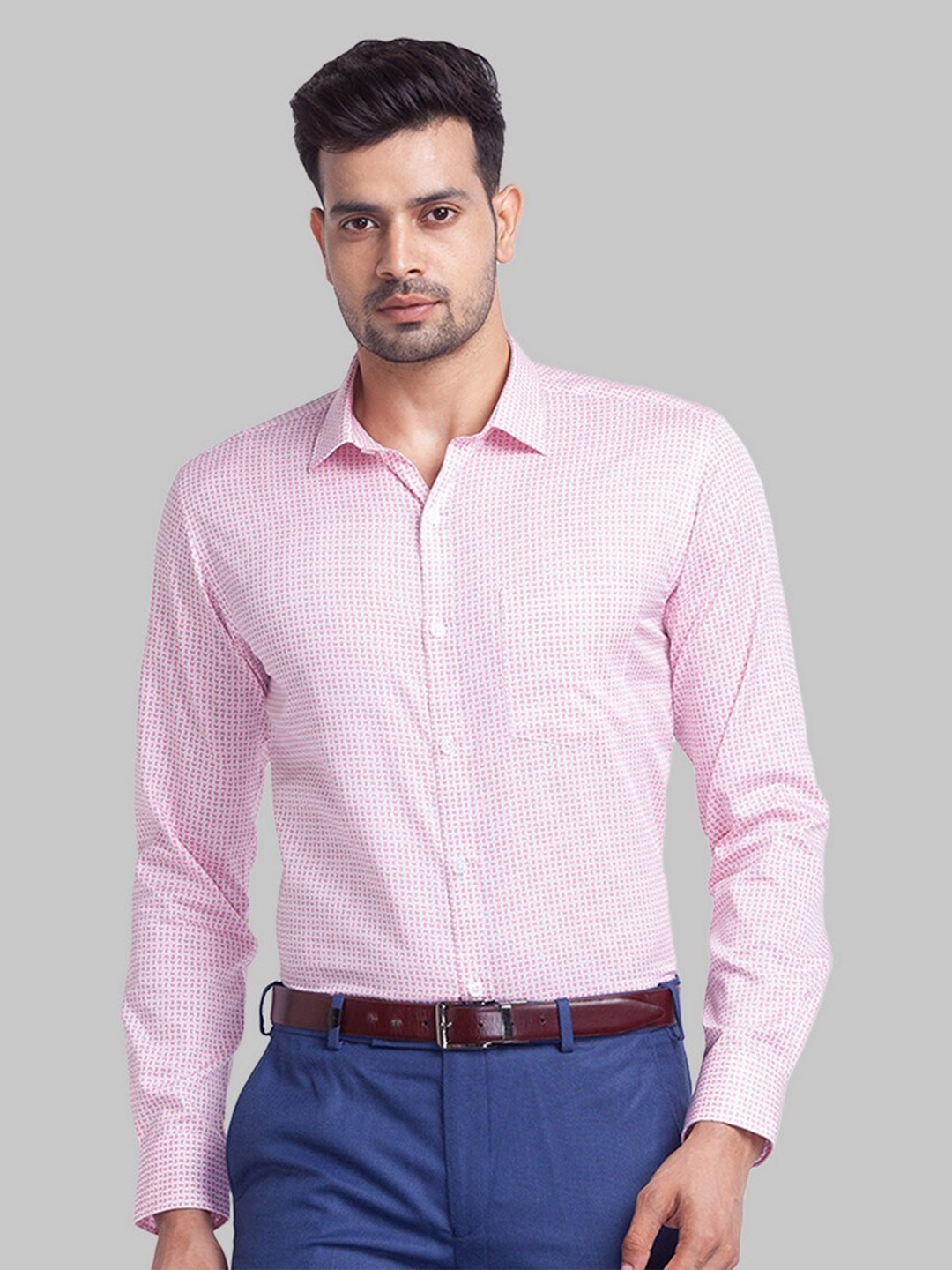 

Park Avenue Men Red Printed Formal Shirt