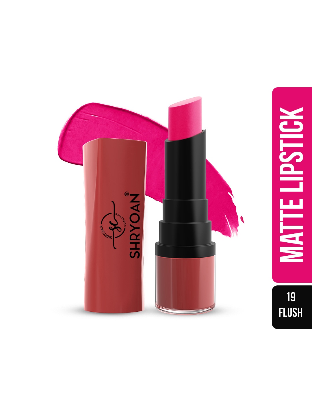 

SHRYOAN Long-Lasting Lightweight Matte Lipstick 4.2 g-Flush, Pink