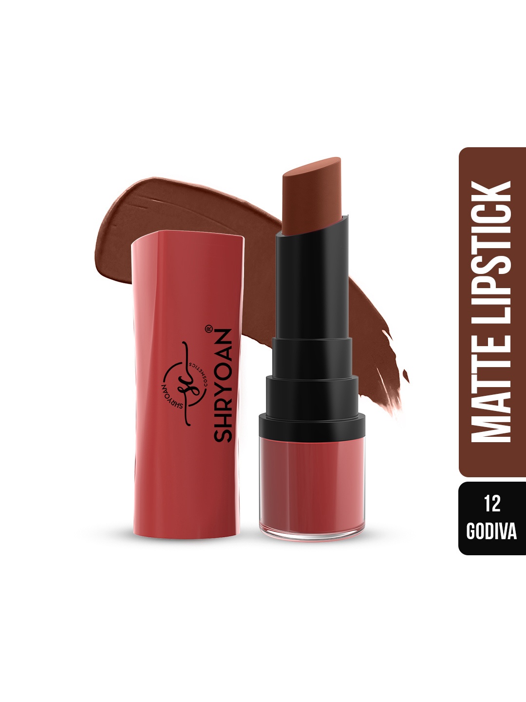 

SHRYOAN Long-Lasting Lightweight Matte Lipstick 4.2 g-Godiva, Brown