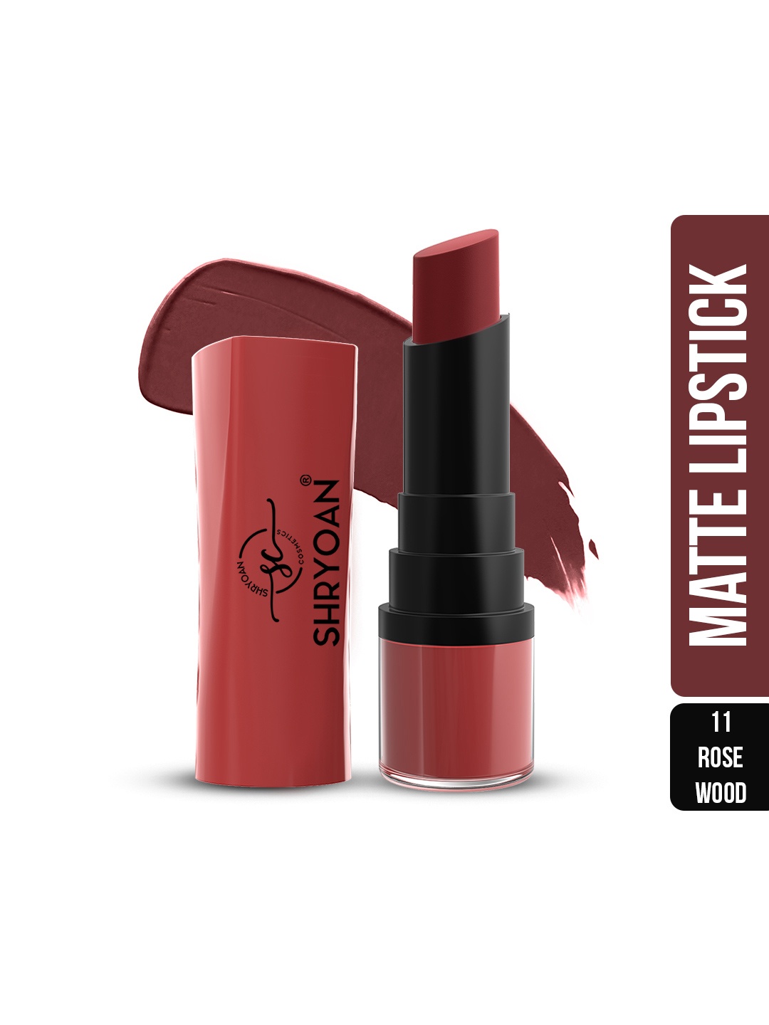 

SHRYOAN Long-Lasting Lightweight Matte Lipstick 4.2 g-Rosewood, Maroon