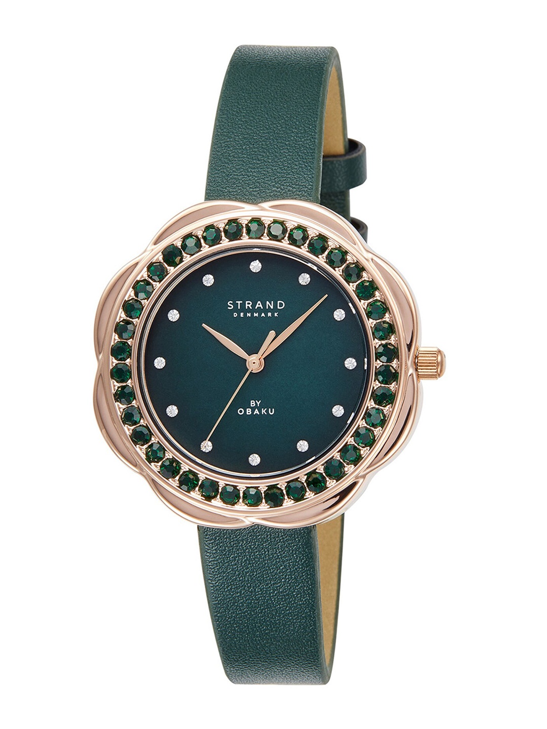 

STRAND BY OBAKU Women Patterned Dial & Bracelet Style Straps Analogue Watch S735LXVEVE-CSE, Green