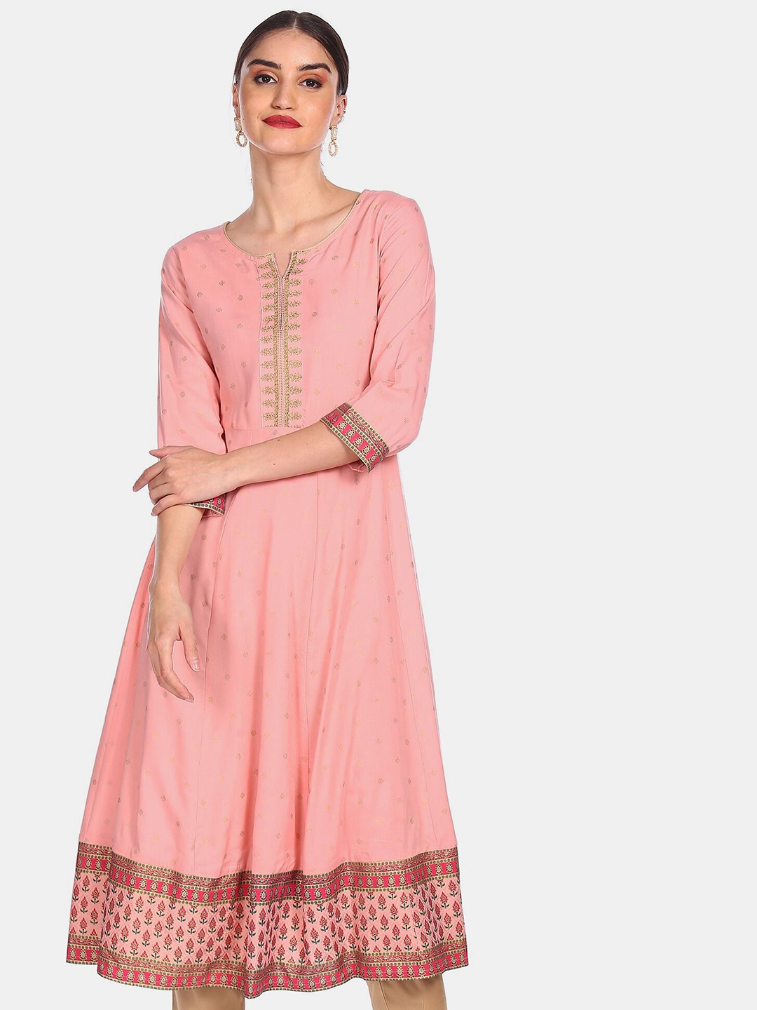

Anahi Women Pink Ethnic Motifs Printed Kurta