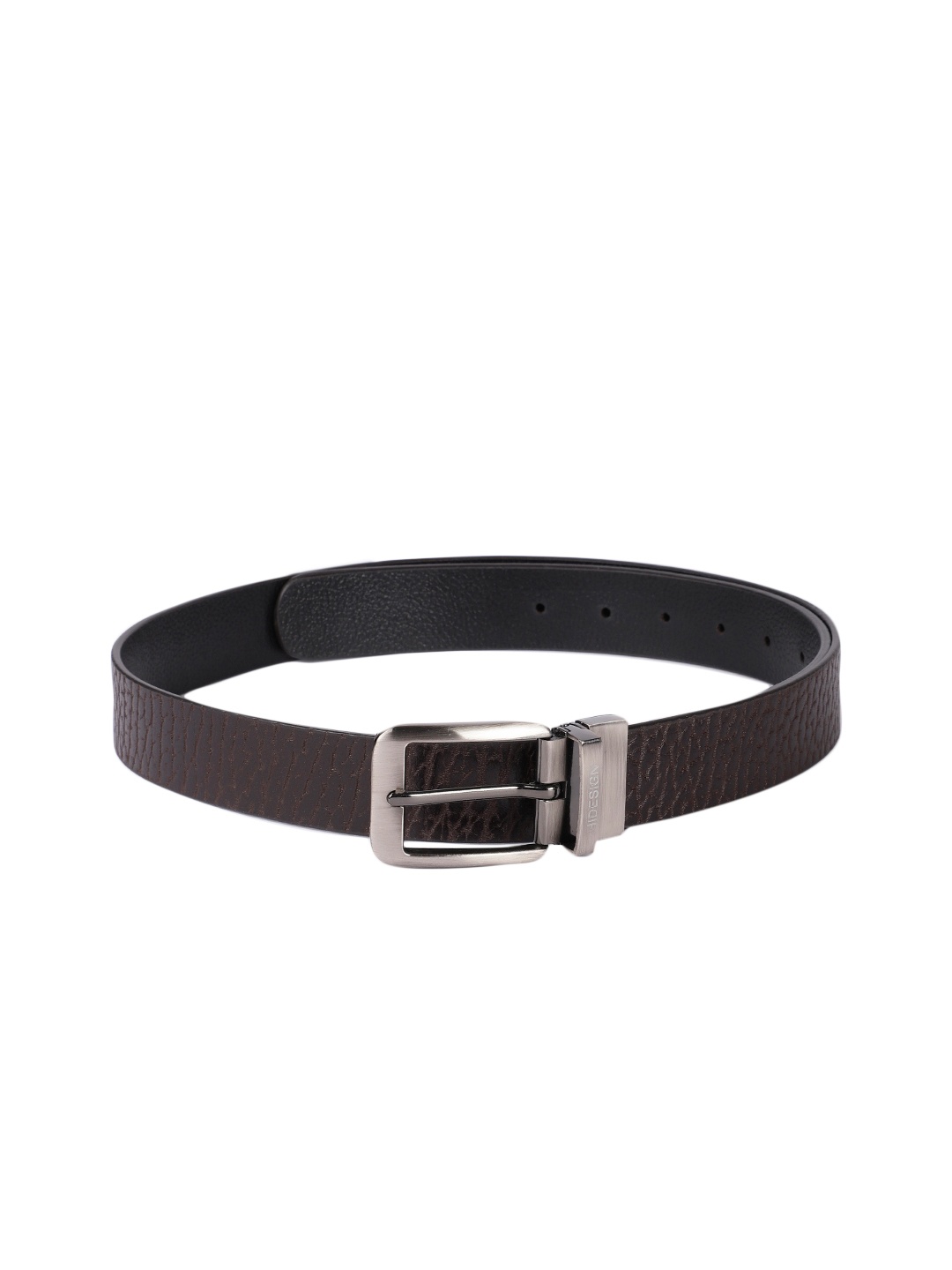 

Hidesign Men Brown & Black Textured Reversible Leather Belt