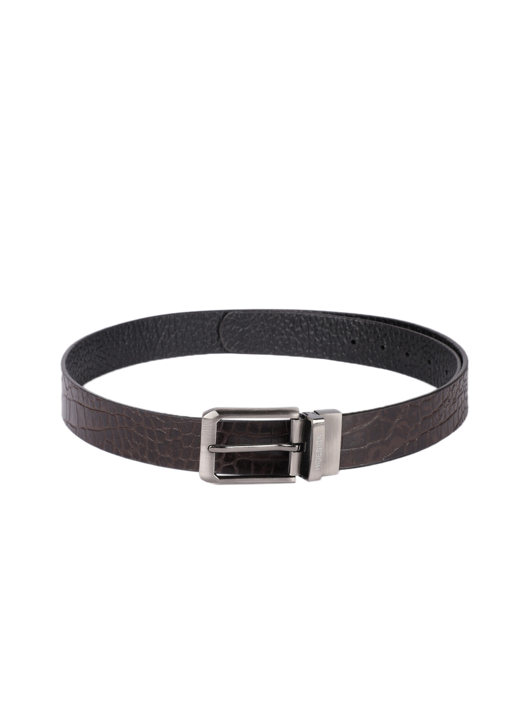 

Hidesign Men Brown & Black Textured Reversible Leather Belt
