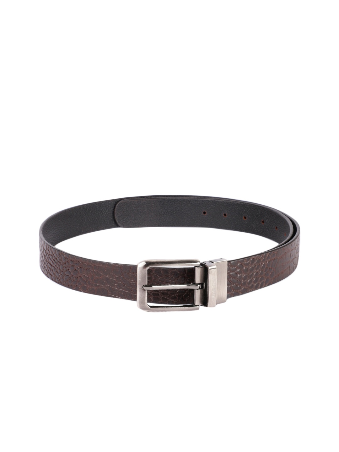 

Hidesign Men Brown & Black Textured Reversible Leather Belt