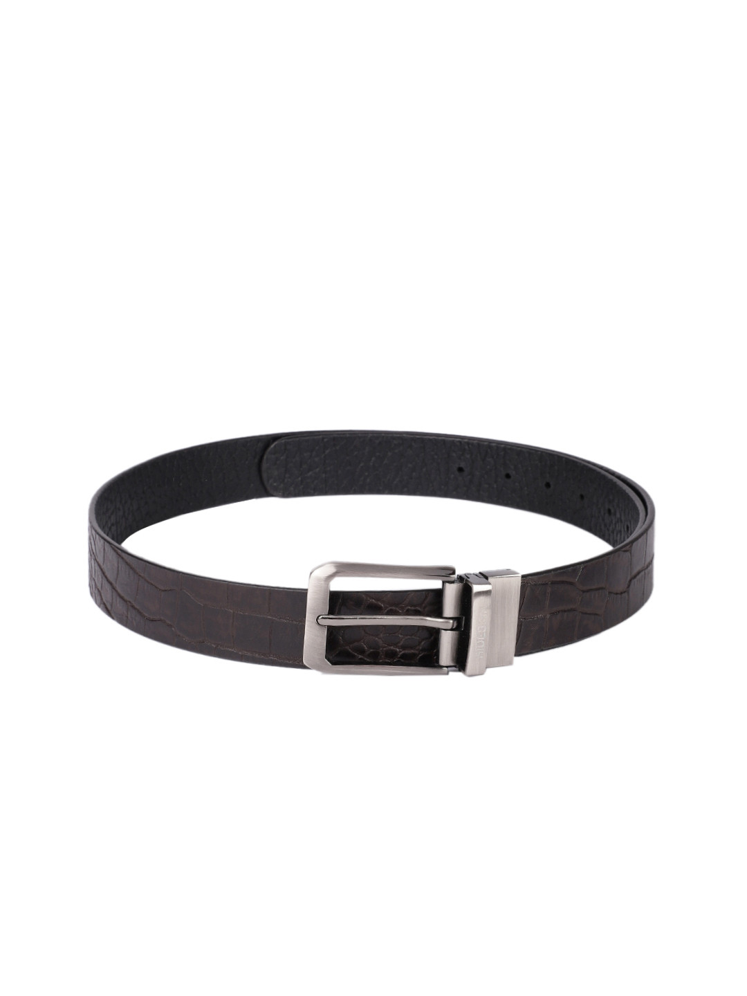 

Hidesign Men Brown & Black Textured Reversible Leather Belt