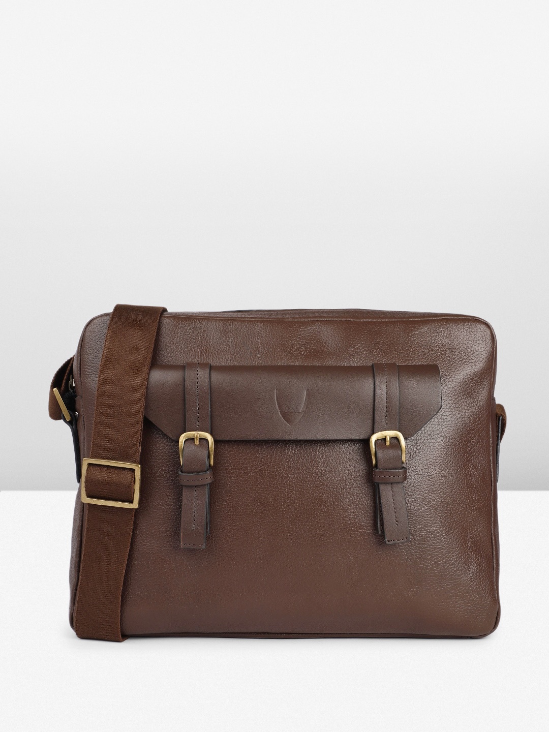

Hidesign Men Textured Leather Laptop Bag, Brown