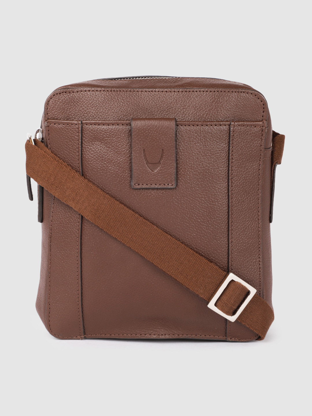 

Hidesign Men Brown Solid Leather Messenger Bag