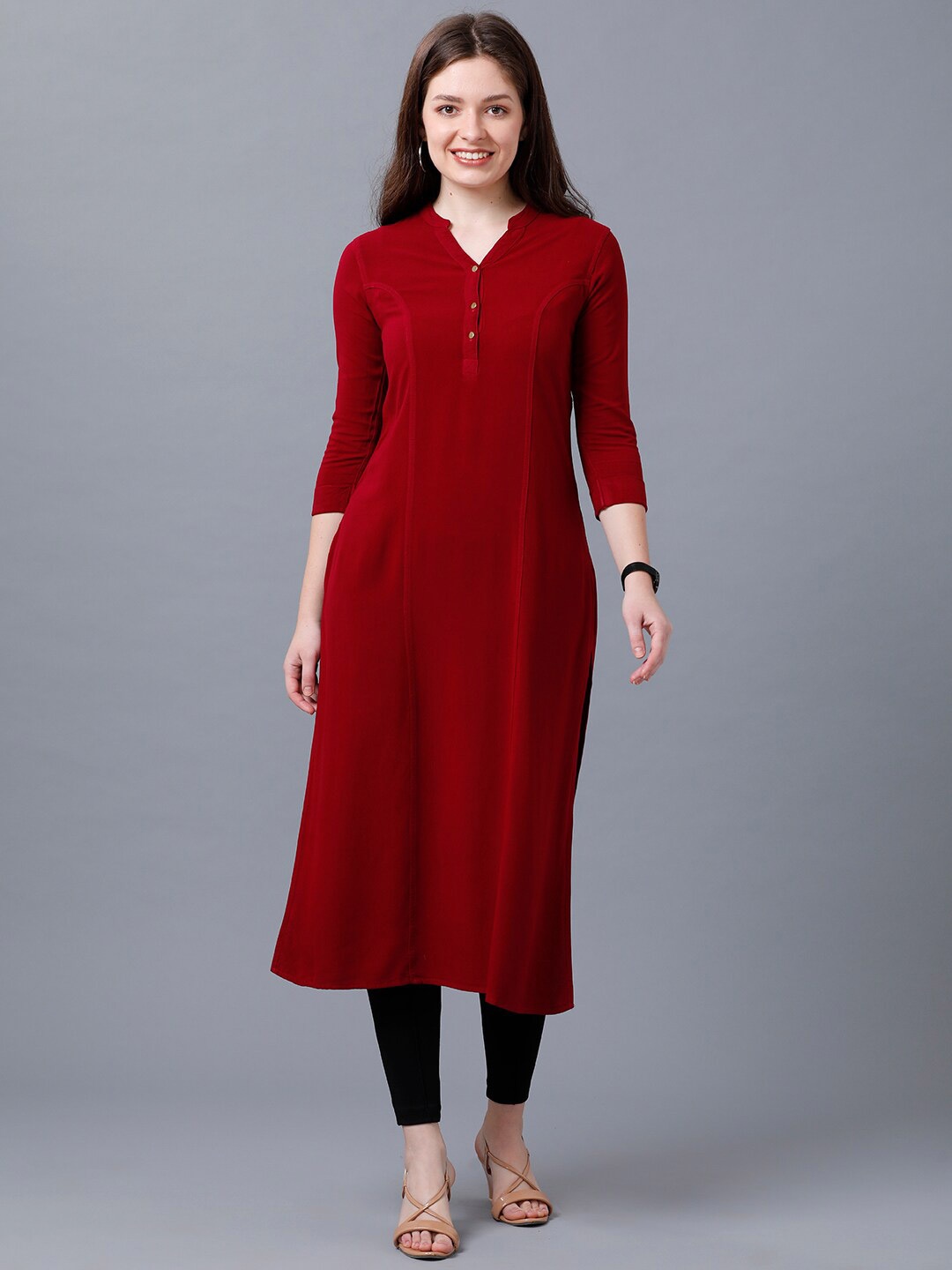 

IDENTITI Women Maroon Kurta