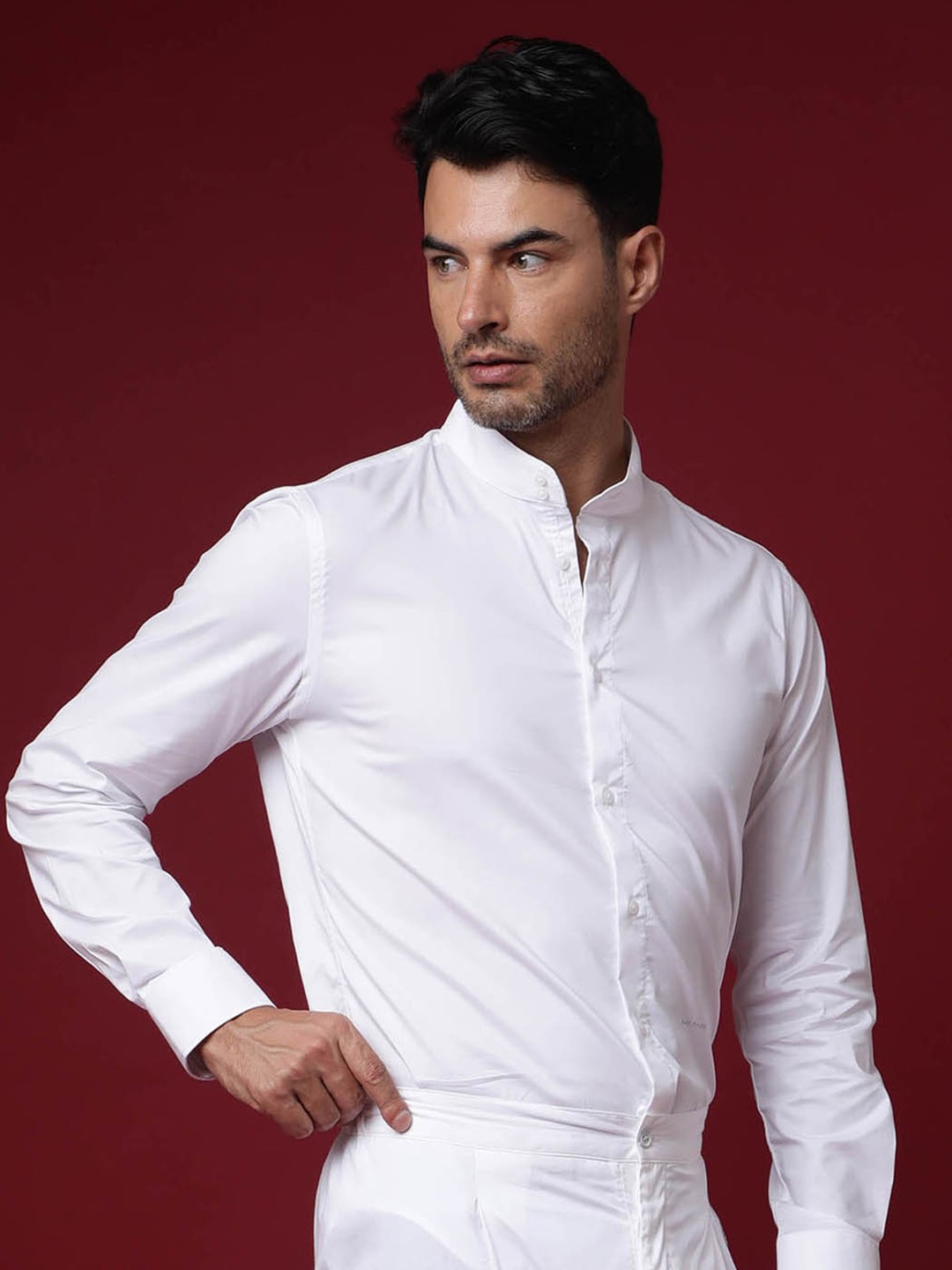 

RARE RABBIT Men Cox Slim Fit Cotton Shirt, White