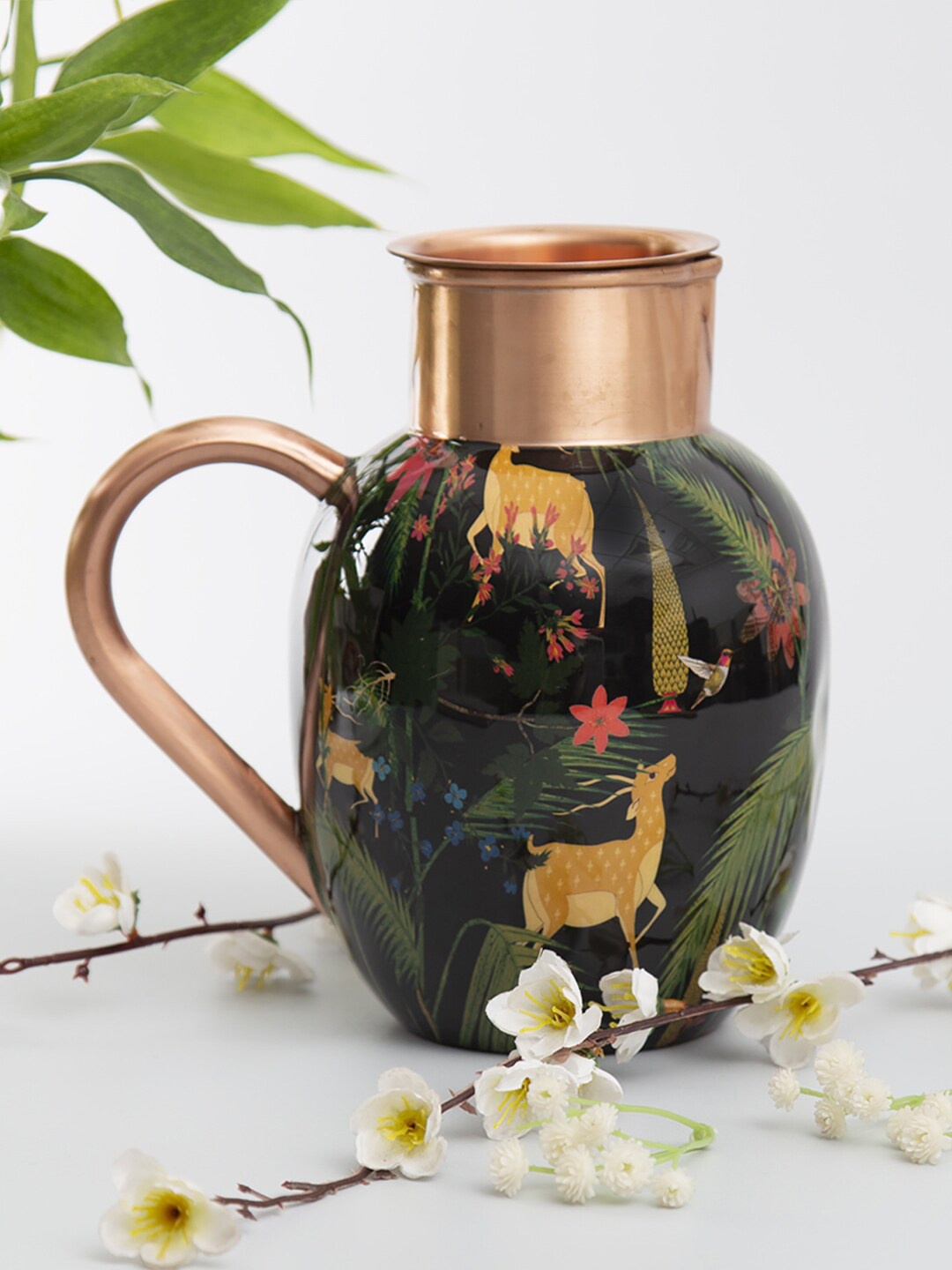 

India Circus by Krsnaa Mehta 2Pieces of Black Copper Jug Set