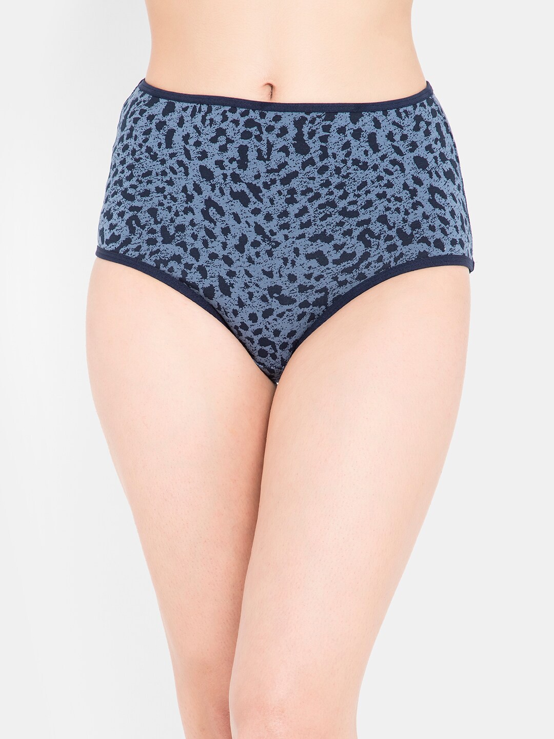 

Clovia Women Teal Blue Animal Printed Cotton Hipster Briefs