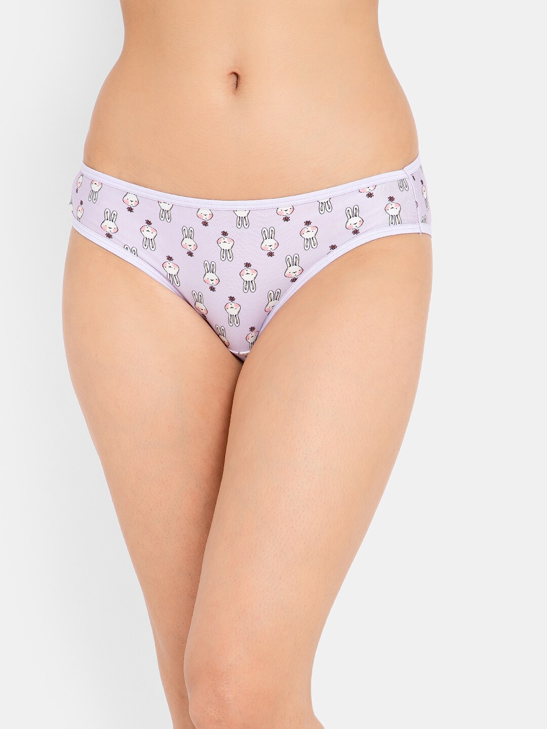 

Clovia Women Purple Printed Bikini Briefs