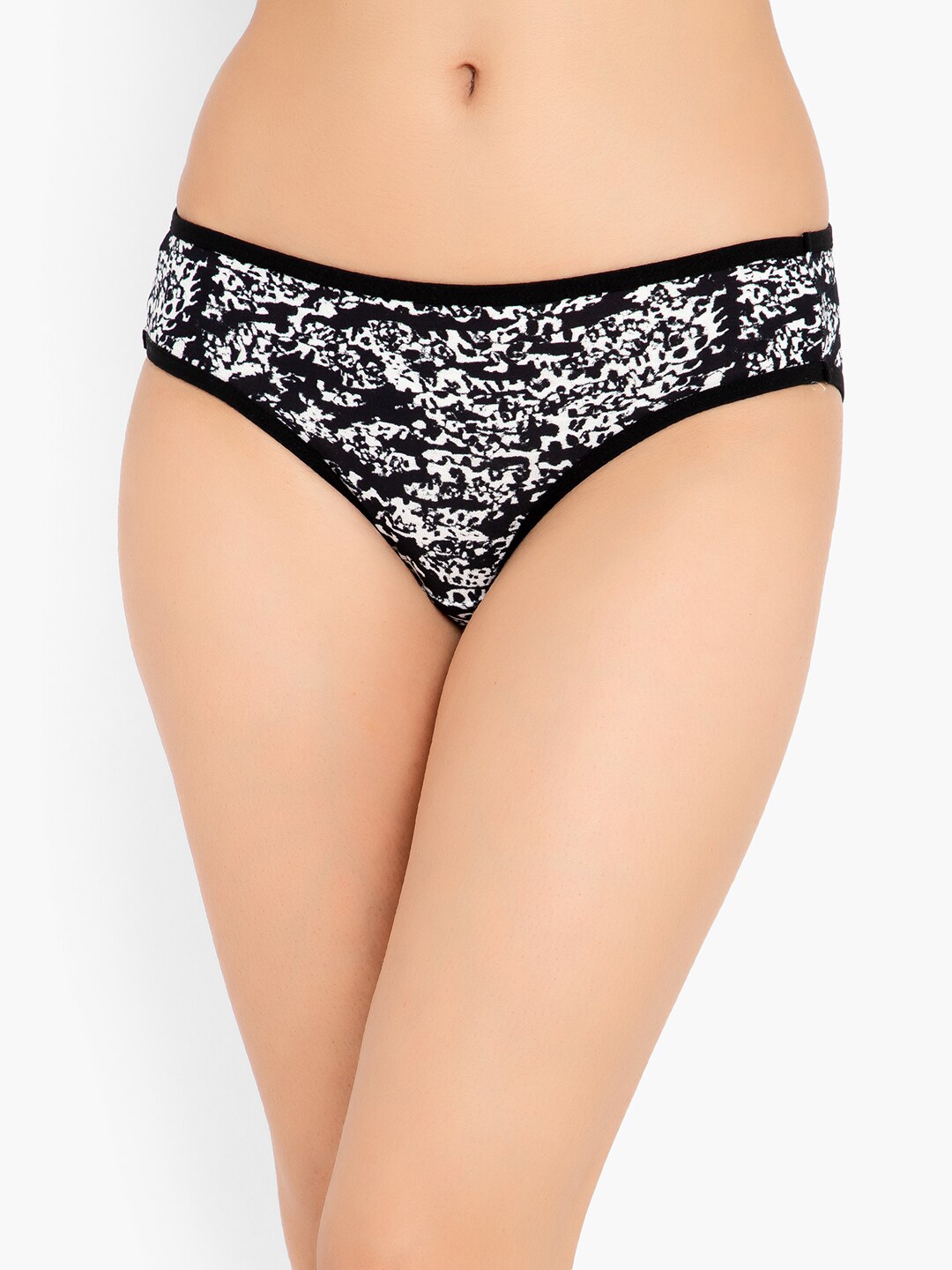 

Clovia Women Black & White Printed Pure Cotton Bikini Briefs