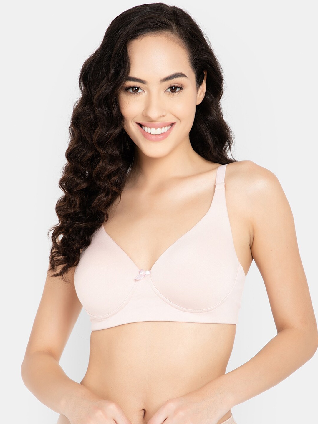 

Clovia Pink Cotton Lightly Padded Bra