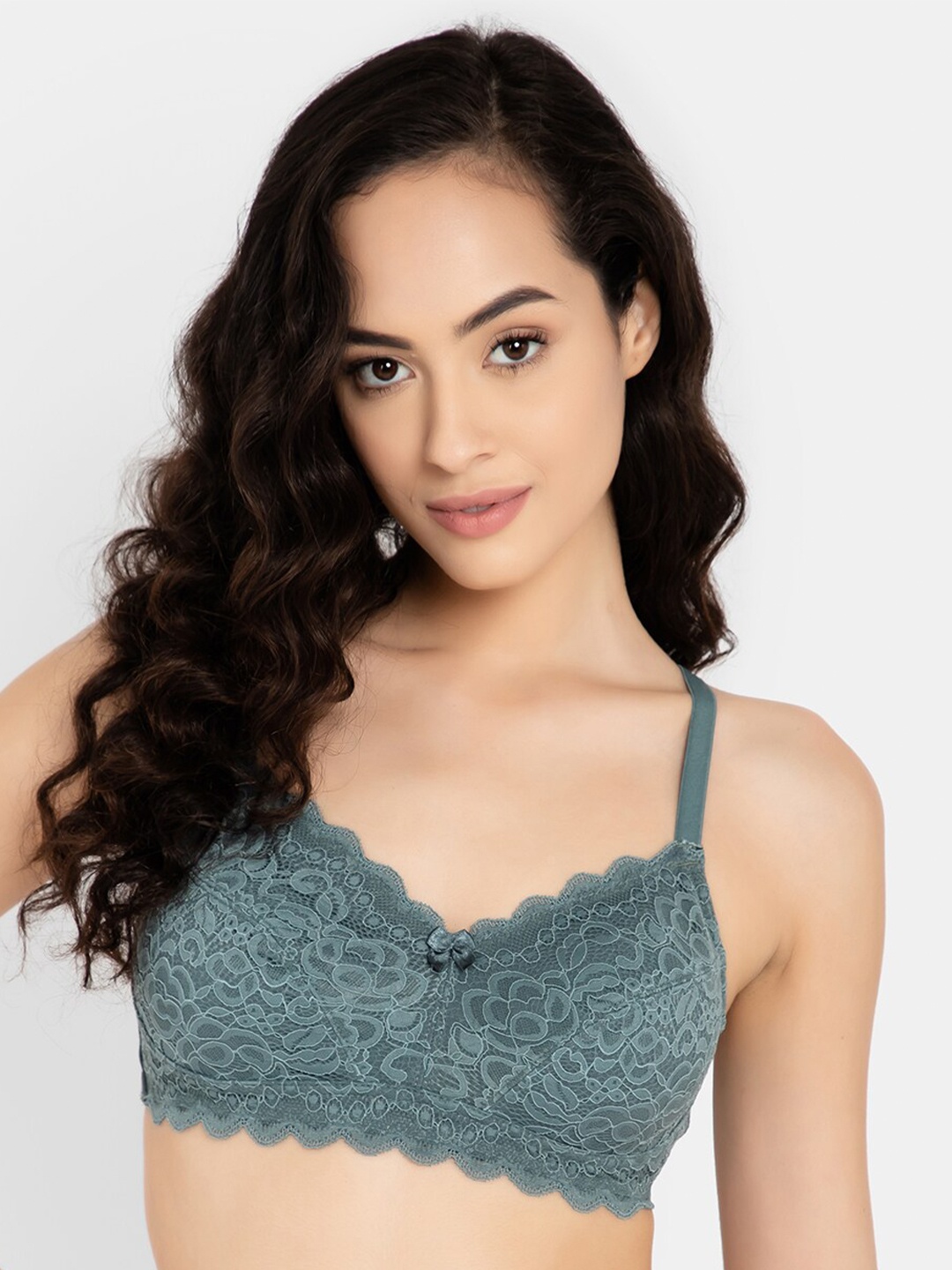 

Clovia Green Non-Padded Non-Wired Full Cup Bra