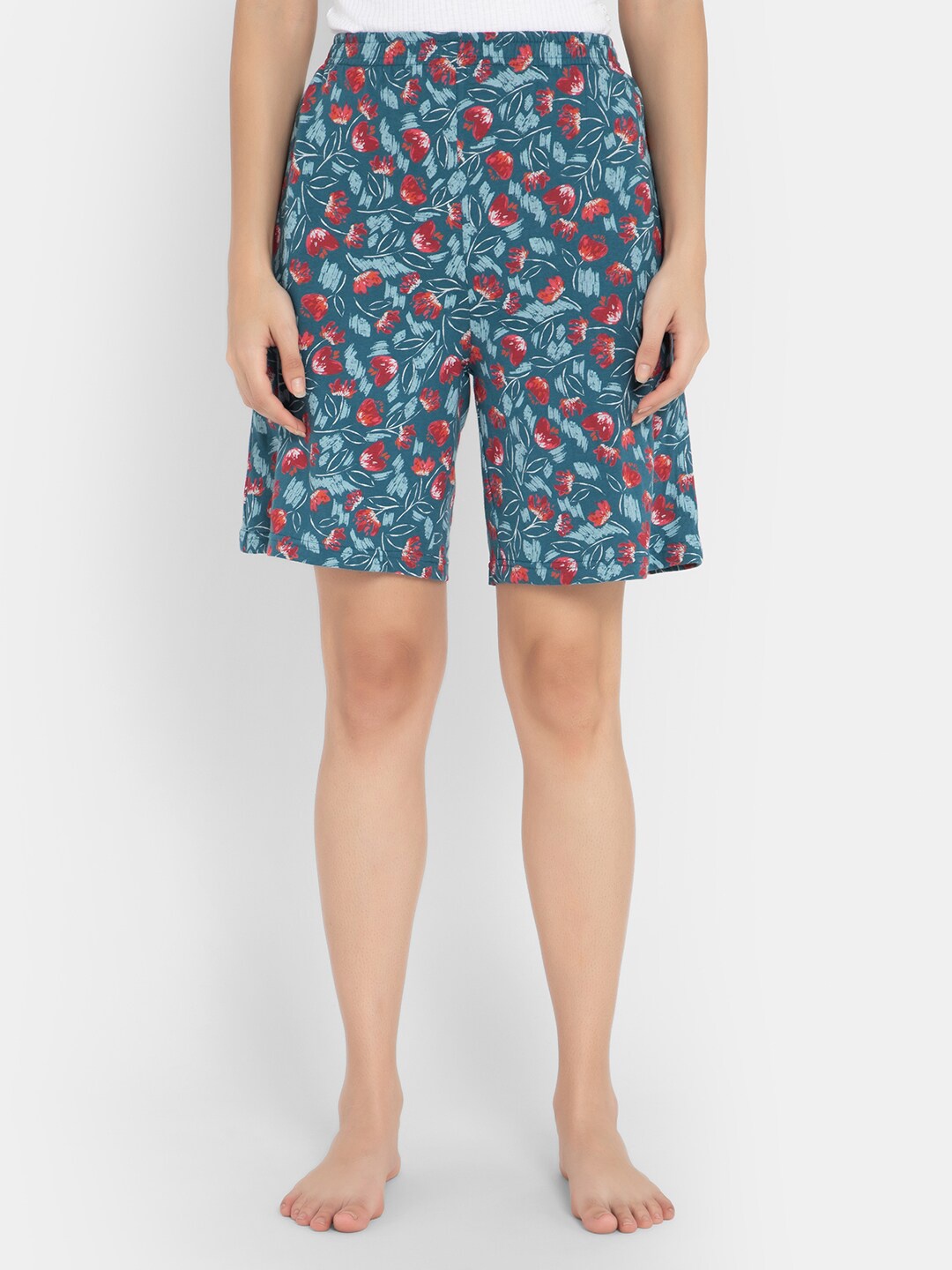 

Clovia Women Lounge Shorts- LB0204F083XL-Blue