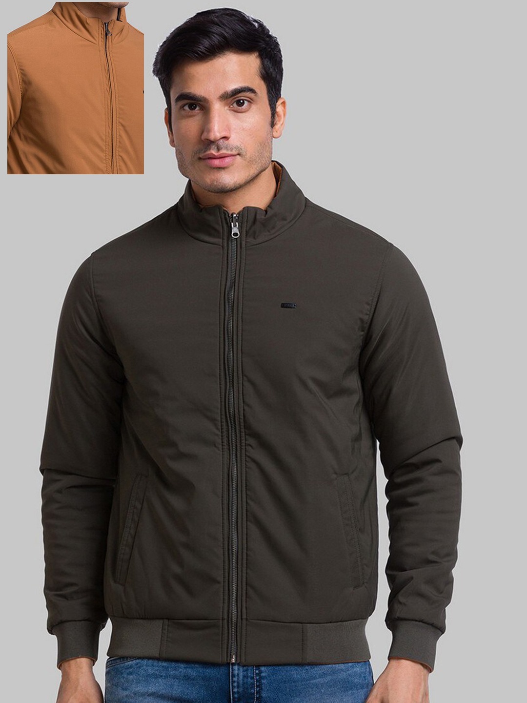 

Parx Men Brown Puffer Jacket, Olive
