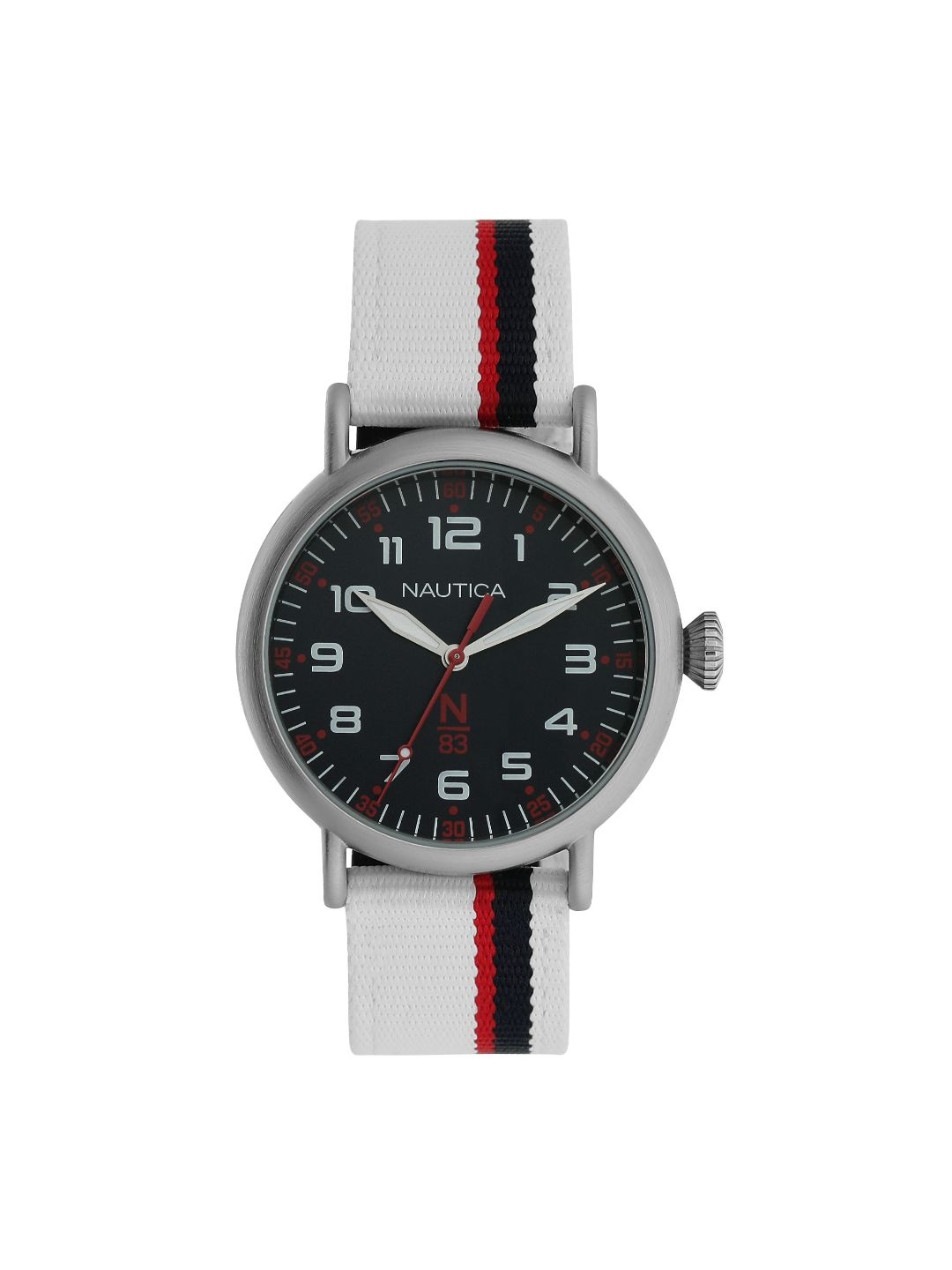 

Nautica Men Grey Brass Dial & White Straps Analogue Watch NAPWLA902-Blue