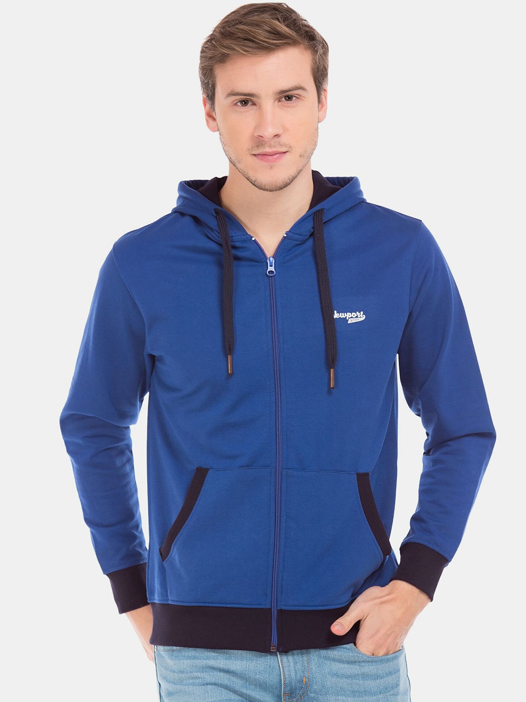 

Newport Men Blue Hooded Sweatshirt