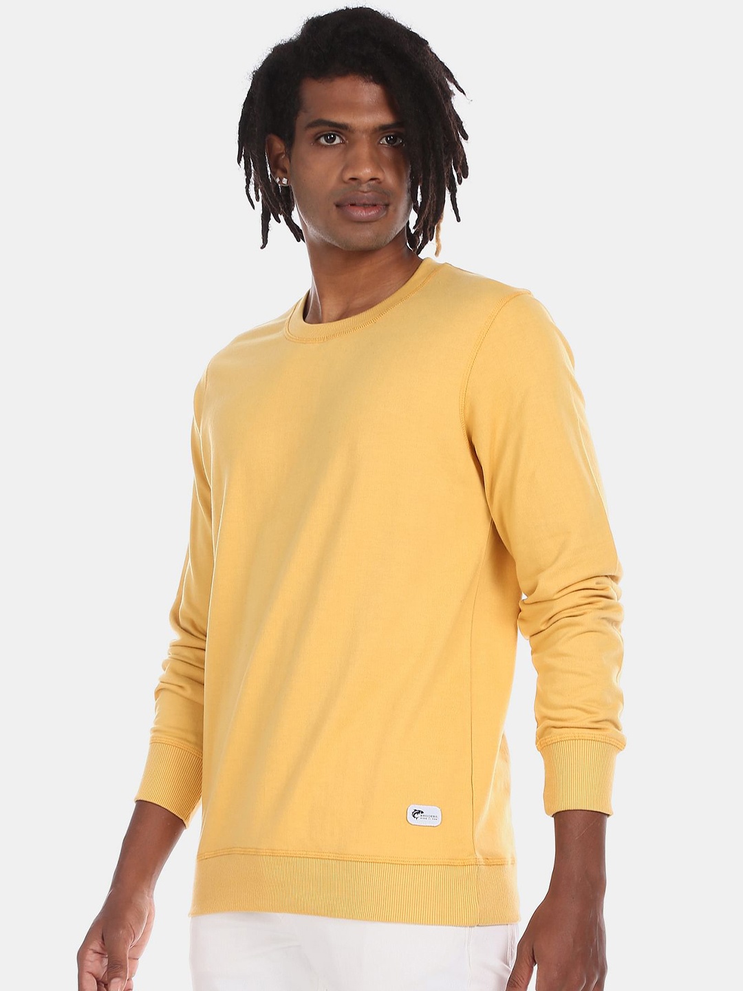 

Ruggers Men Yellow Solid Sweatshirt