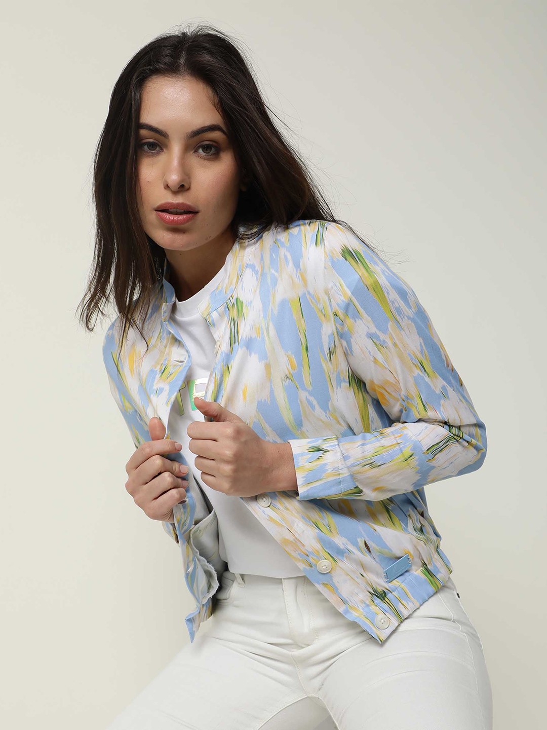 

RAREISM Women Green Blue Tailored Jacket