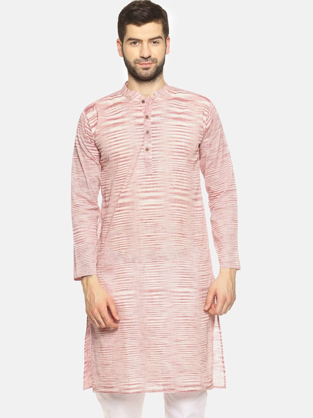 

PAROKSH Men Pink Printed Kurta