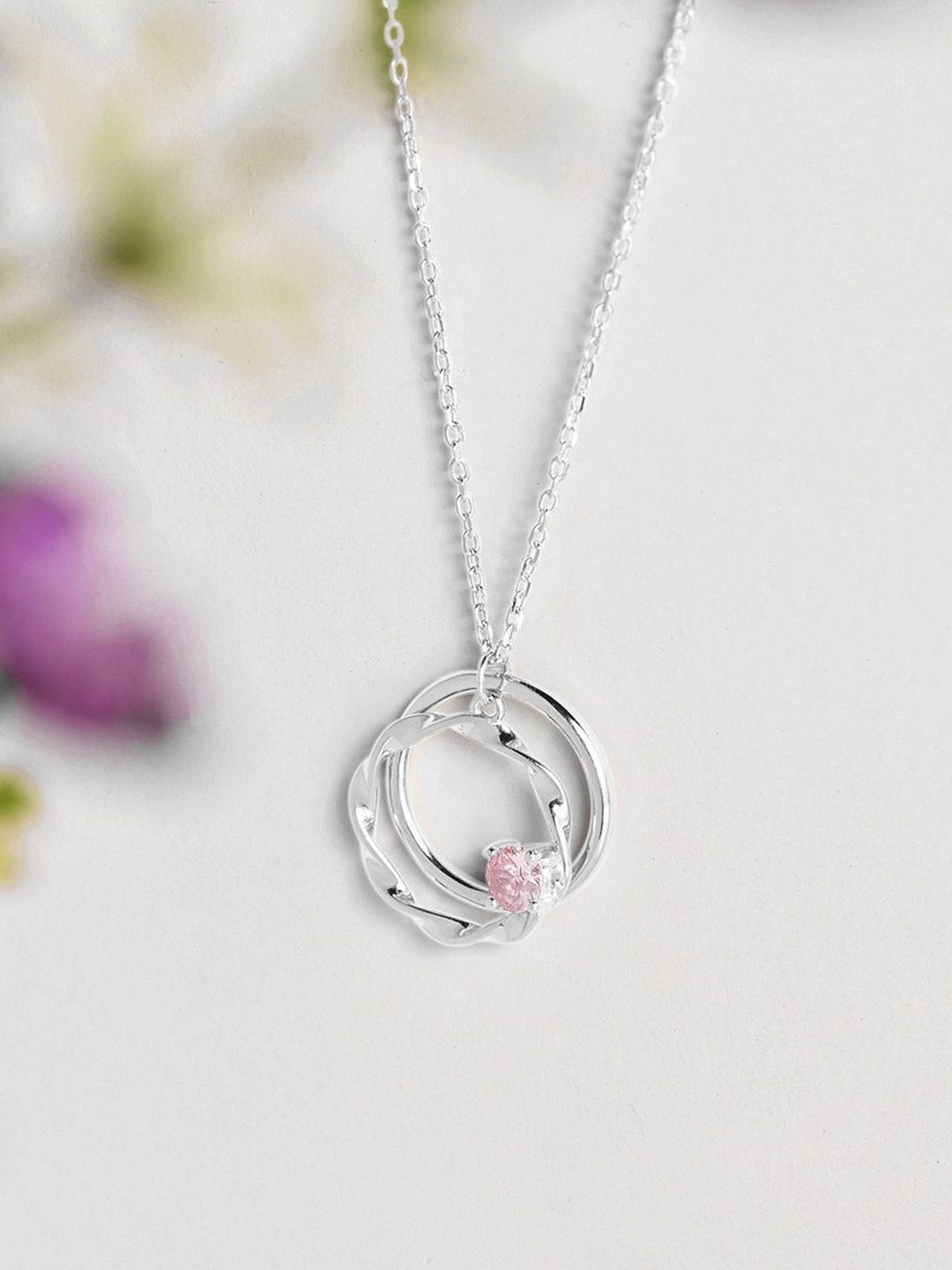 

Zavya Silver-Toned Sterling Silver Rhodium-Plated Chain