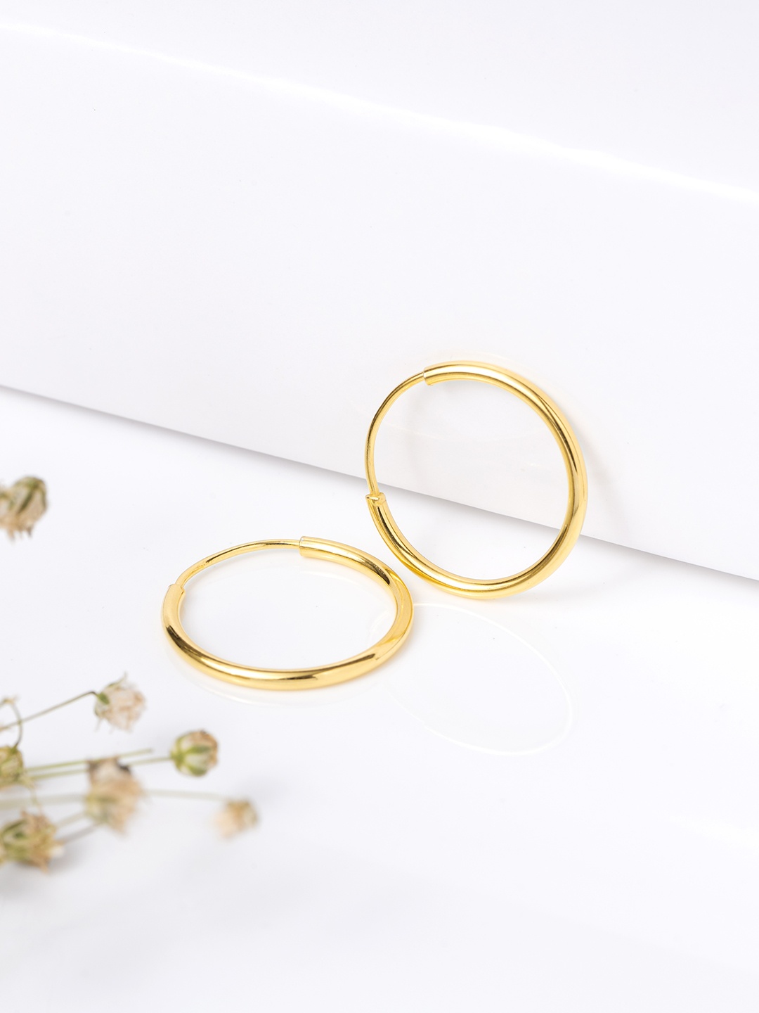 

Zavya Gold-Toned Hoops Earrings