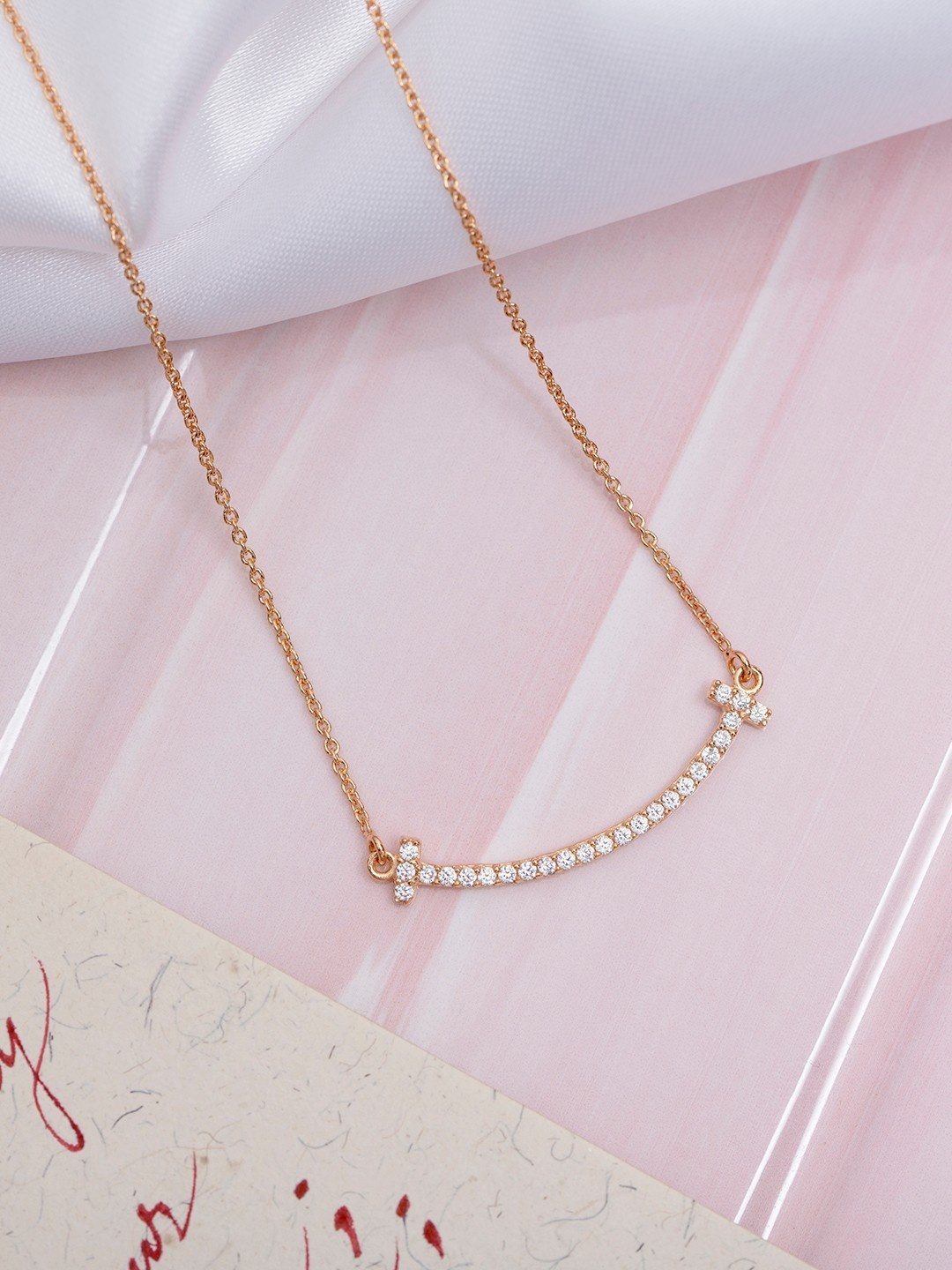 

Zavya Rose Gold Sterling Silver Rose Gold-Plated Necklace