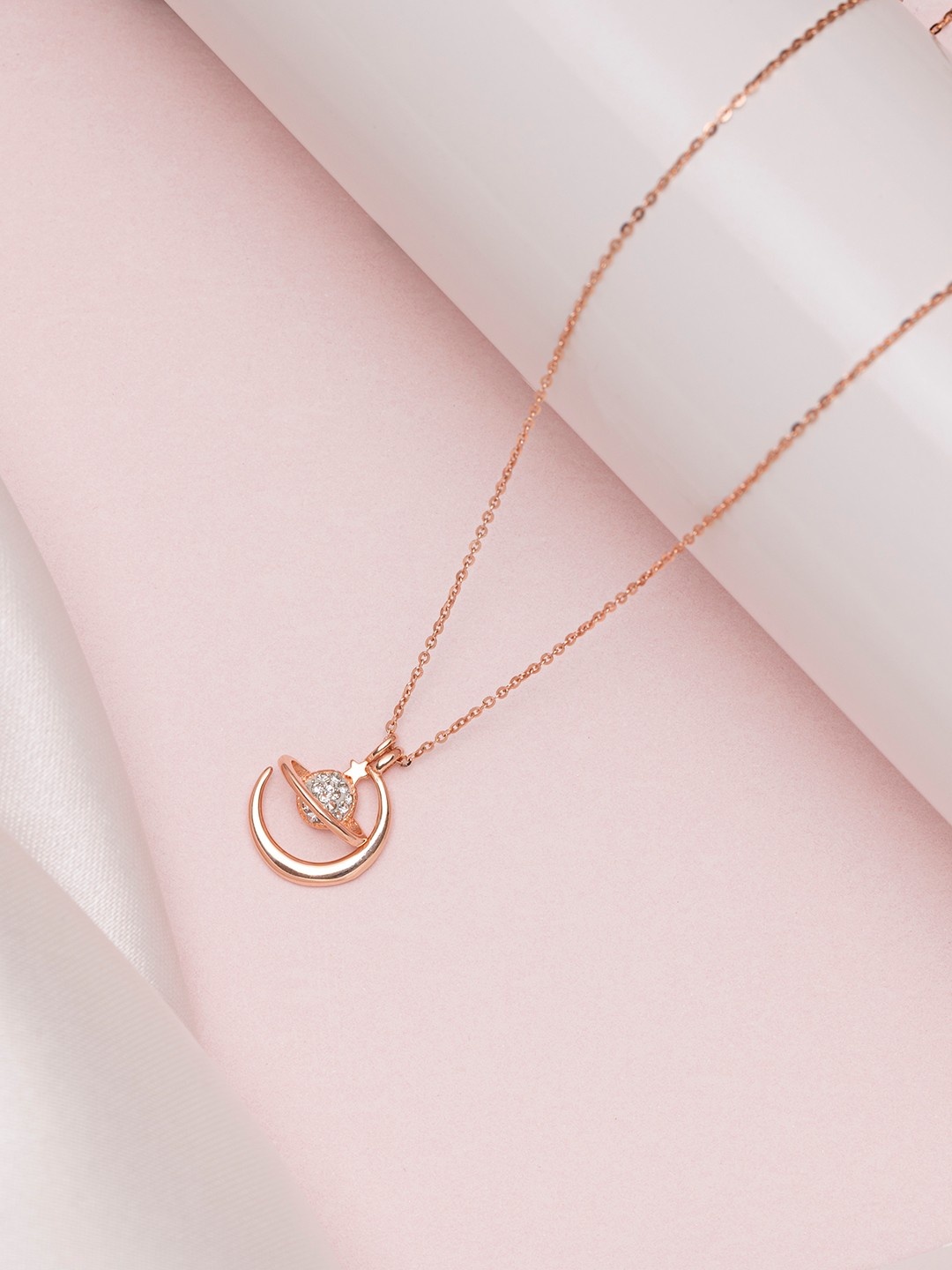 

Zavya Rose Gold Sterling Silver Rose Gold-Plated Necklace