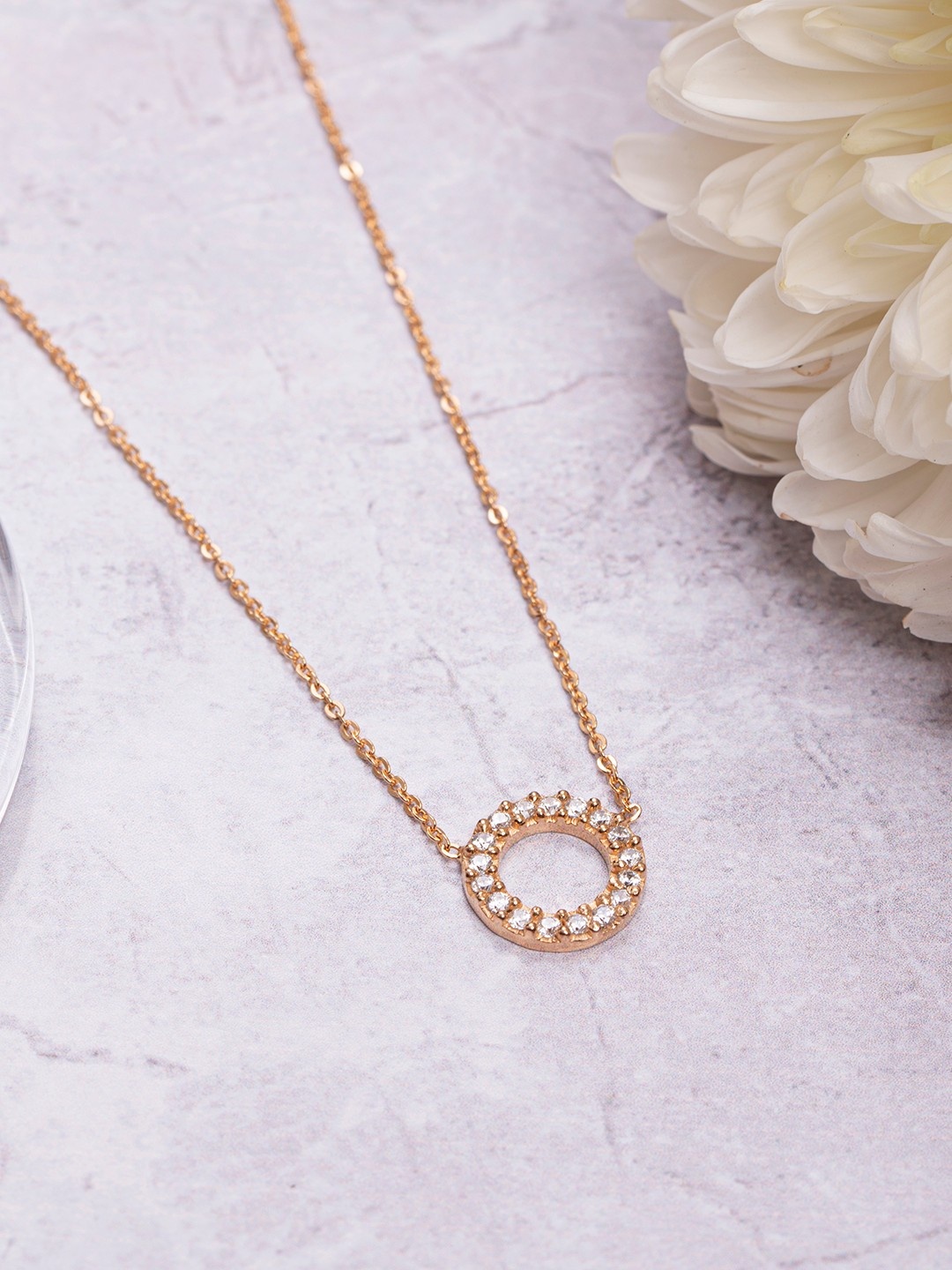 

Zavya Rose Gold Sterling Silver Rose Gold-Plated Necklace