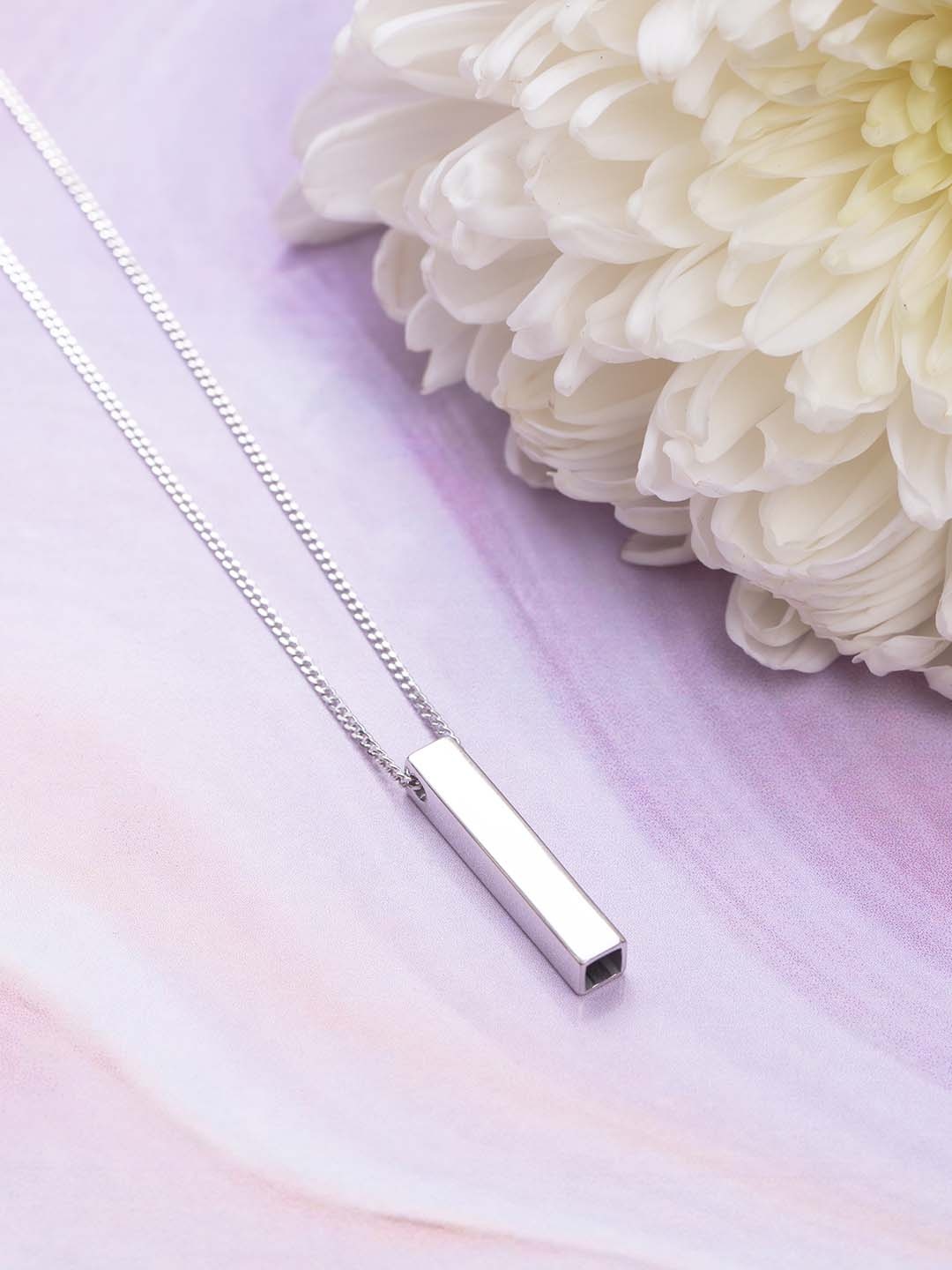 

Zavya Silver-Toned Sterling Silver Rhodium-Plated Tribal Necklace