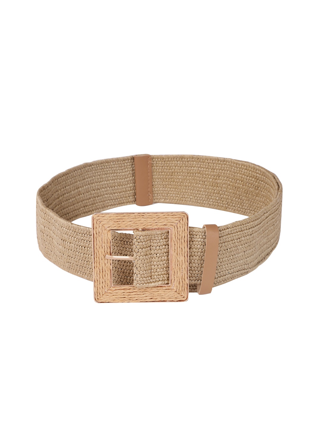 

Sangria Women Beige Woven Design Wide Belt