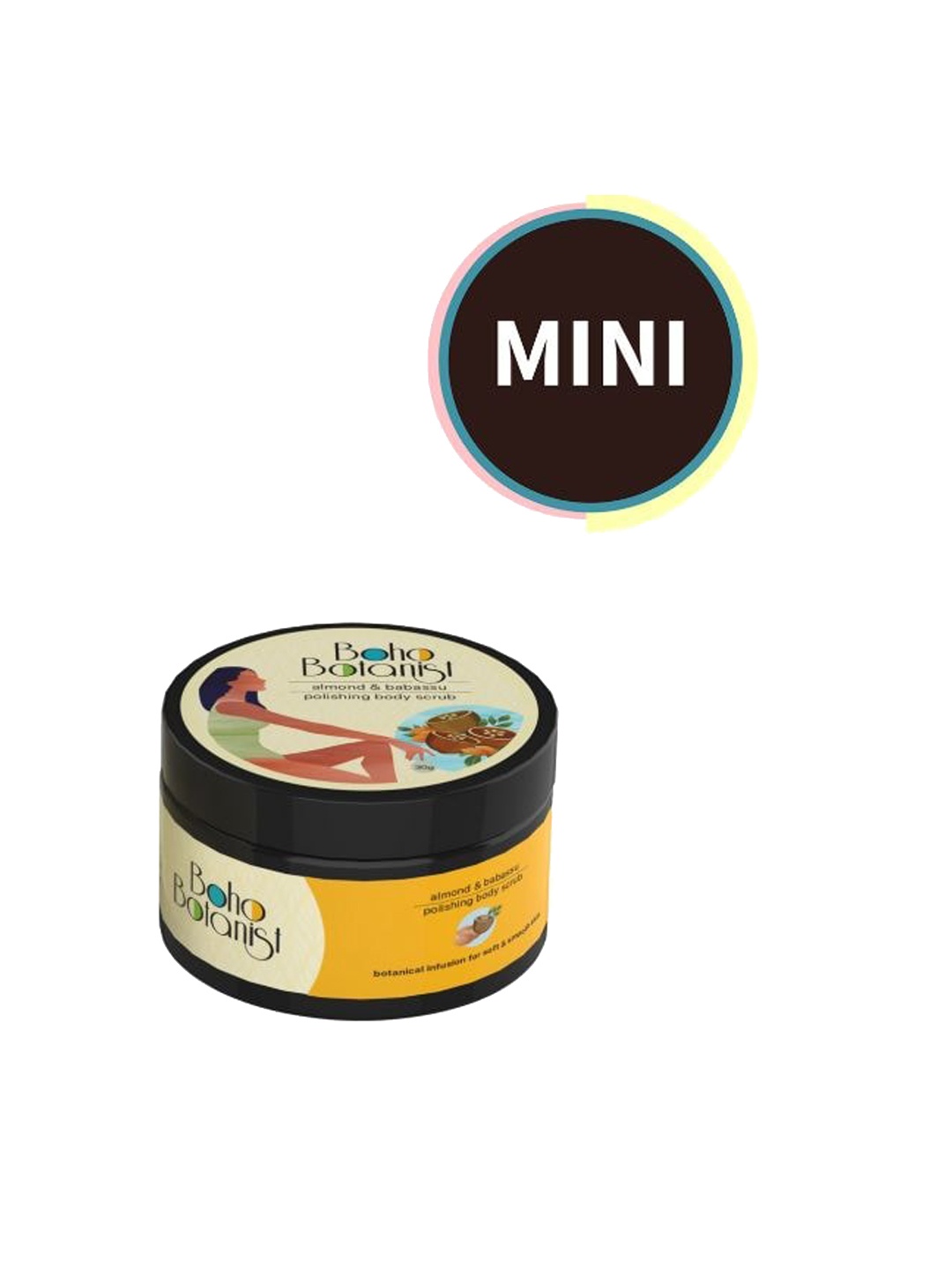 

Boho Botanist Almond & Babassu Polishing Body Scrub 30 g, Yellow