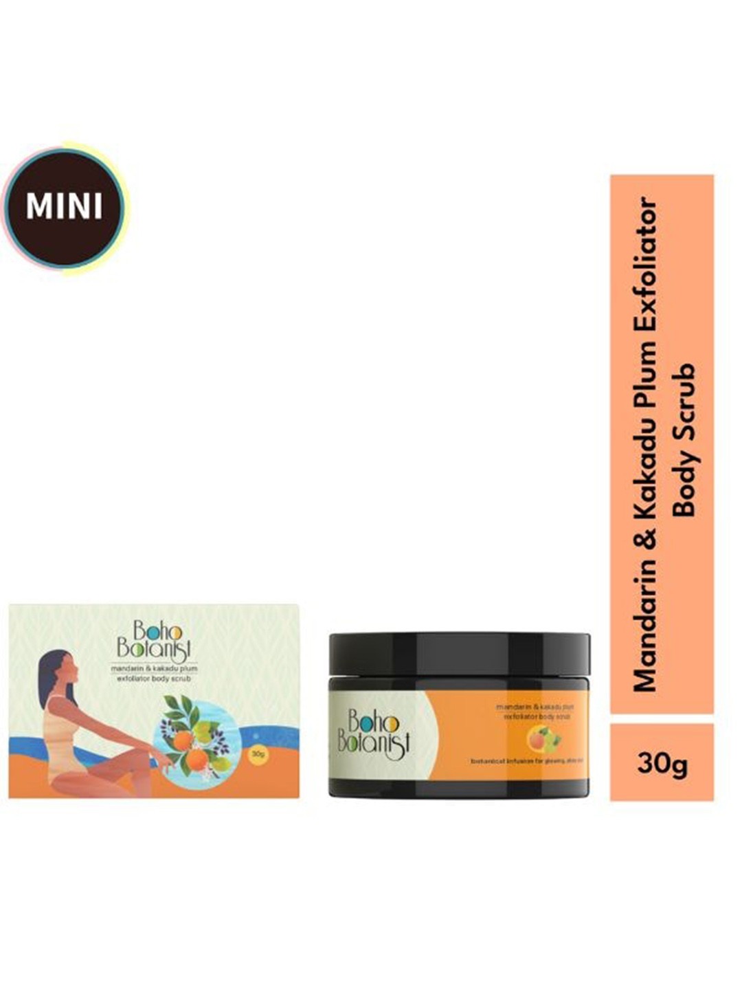 

Boho Botanist Mandarin & Kakadu Plum Exfoliator Body Scrub 30 g, Orange