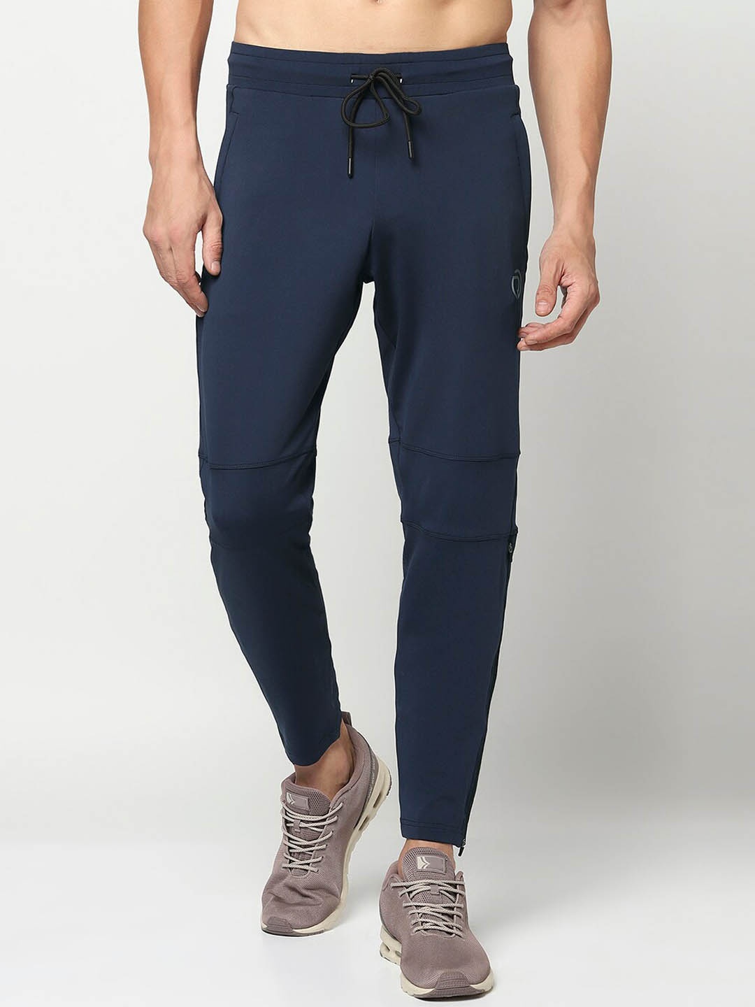 

Truerevo Men Navy Blue Solid Track Pants