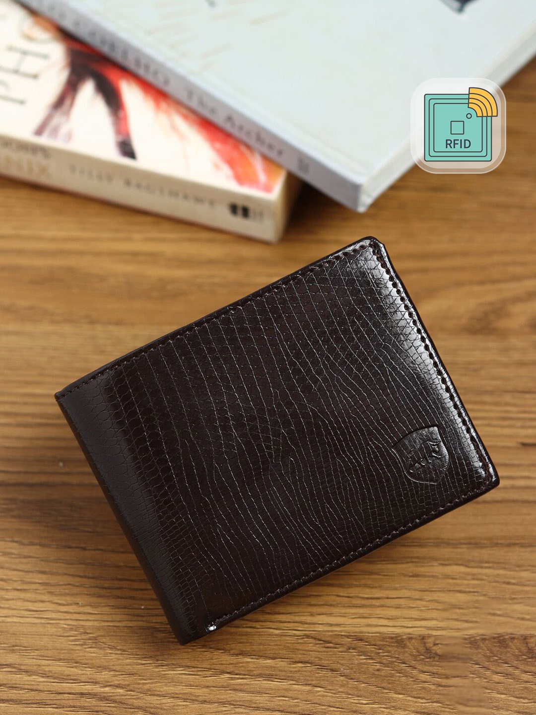 

SAMTROH Men Brown PU Two Fold Wallet