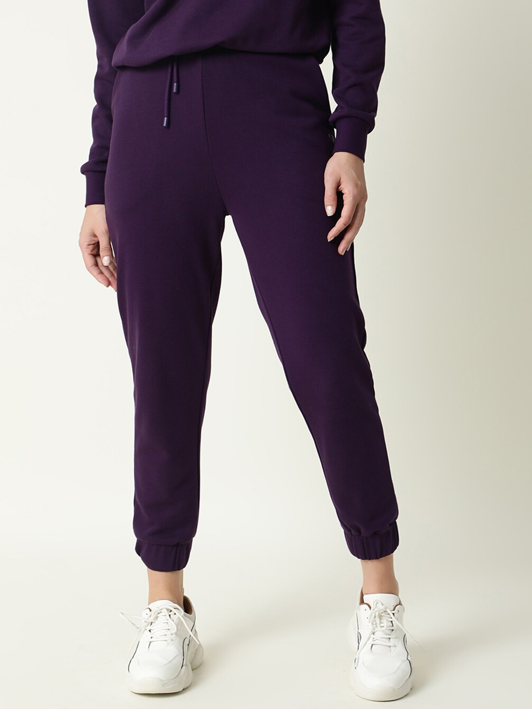 

RAREISM Women Purple Solid Cotton Joggers