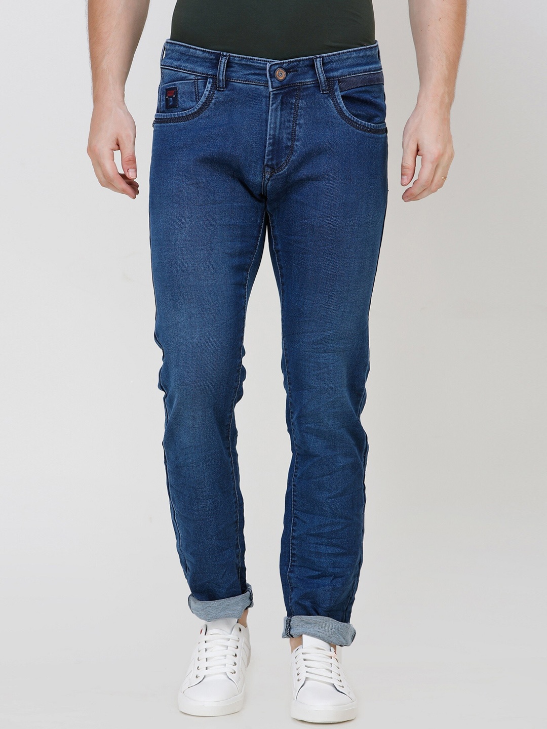 

COLVYNHARRIS JEANS Men Navy Blue Light Fade Jeans