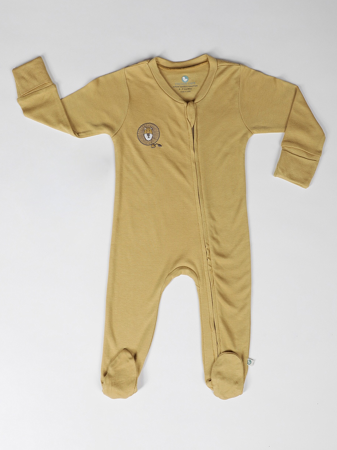 

Cocoon Care Infant Kids Mustard Yellow Solid Sleepsuit