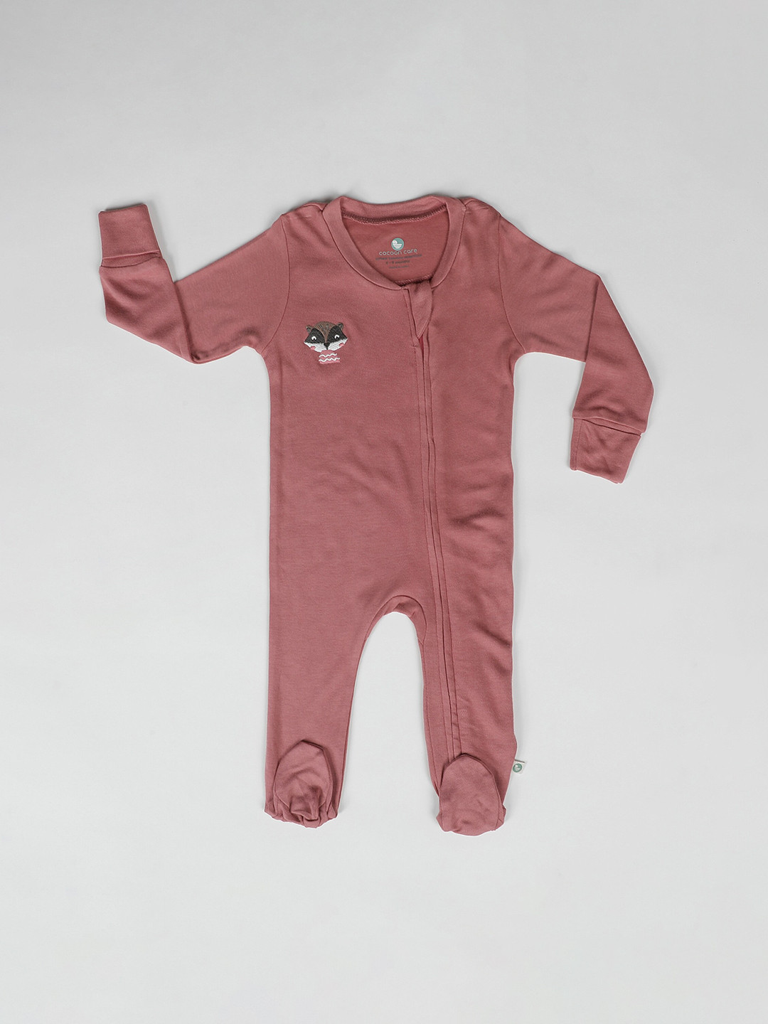

cocoon care Infant Kids Red Solid Sleepsuit