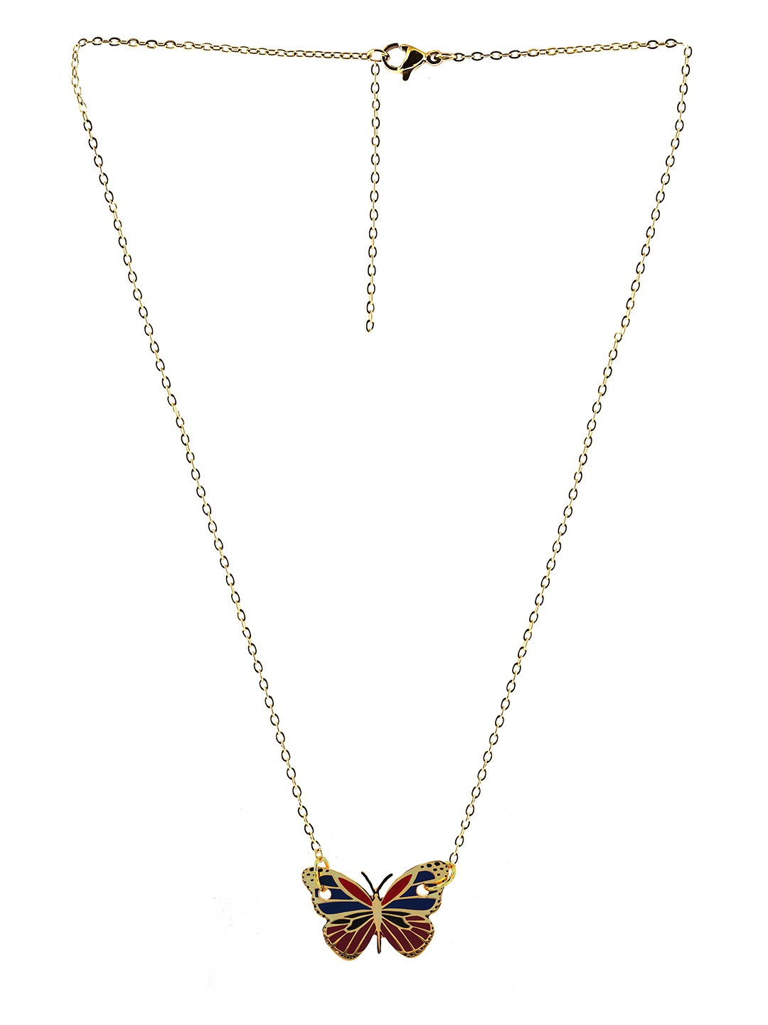 

EL REGALO Women Gold-Toned & Blue Gold-Plated Necklace