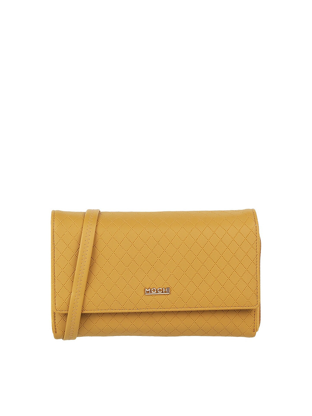 

Mochi Women Textured PU Envelope, Yellow