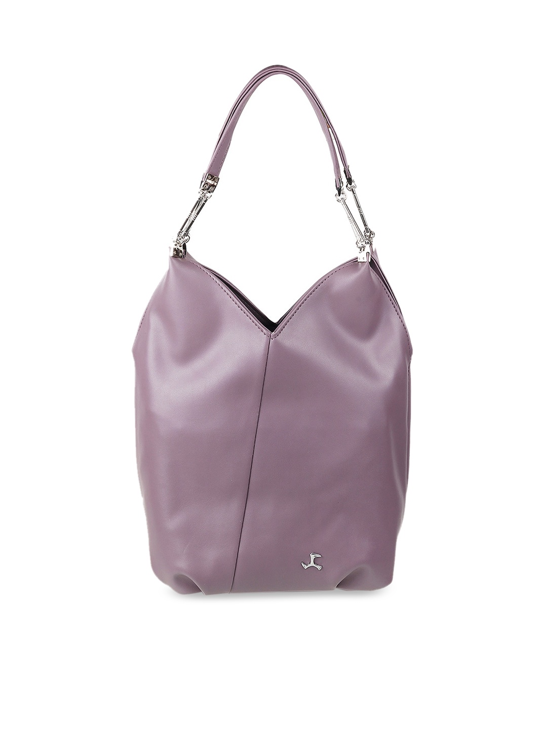 

Mochi Women Purple Textured PU Oversized Structured Hobo Bag